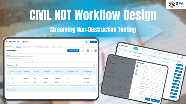 Civil NDT Workflow Design in InspectO Tablet App (UX Case Study)