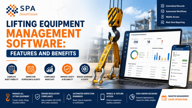 Lifting equipment management software
